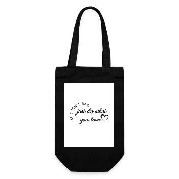 Do what you love - Gift Bag for Bottles - black - Front