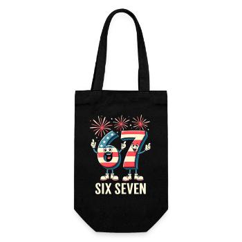 US Flag 67 Memes Six Seven - Gift Bag for Bottles - black - Front