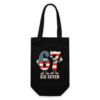 US Flag 67 Memes Six Seven - Gift Bag for Bottles - black - Front