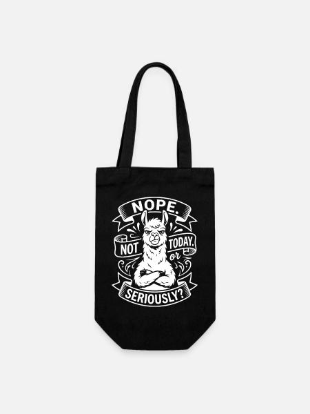 Un llama militant disant - Sac à bouteille - noir