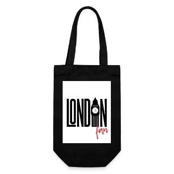 London Fan - Gift Bag for Bottles - black - Front
