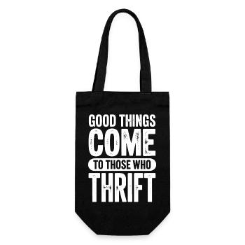 Good Things Come Thrift Tee - Geschenkbeutel für Flaschen - Schwarz - Vorne