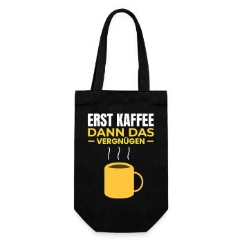 First coffee, then pleasure - Gift Bag for Bottles - black - Front