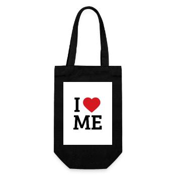 I Love Me Heart – Self-Love - Gift Bag for Bottles - black - Front