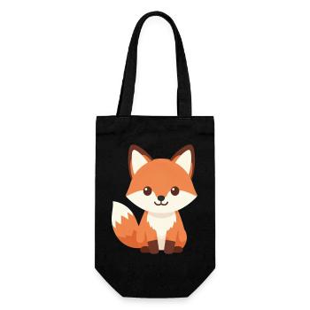 Fuchs - Geschenkbeutel für Flaschen - Schwarz - Vorne