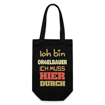 Gift for organ builders - Gift Bag for Bottles - black - Front