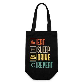 Eat, Sleep, Drive, Repeat - Gift Bag for Bottles - black - Front