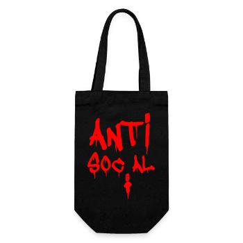 ANTISOCIAL! - Gift Bag for Bottles - black - Front