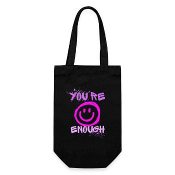 YOU ARE ENOUGH - Geschenkbeutel für Flaschen - Schwarz - Vorne