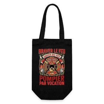 Pompier sapeur pompier feu héros vocation - Sac à bouteille - noir - Devant