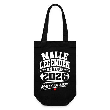 MALLE 2026  Malle Legenden on Tour 2026 - Geschenkbeutel für Flaschen - Schwarz - Vorne