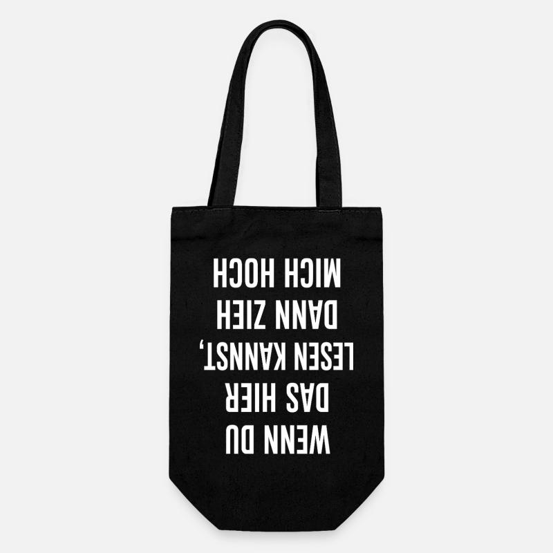 Déclaration en lettres majuscules blanches - Sac à bouteille - noir