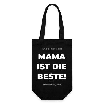 Mom is the best – thank you for everything! - Gift Bag for Bottles - black - Front