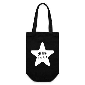 Meu Voto é Secreto Star - Gift Bag for Bottles - black - Front