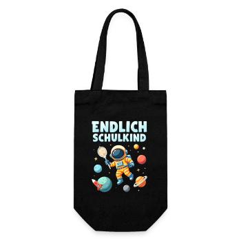 Schulkind 2026 Einschulung 2026 Schulanfang - Geschenkbeutel für Flaschen - Schwarz - Vorne