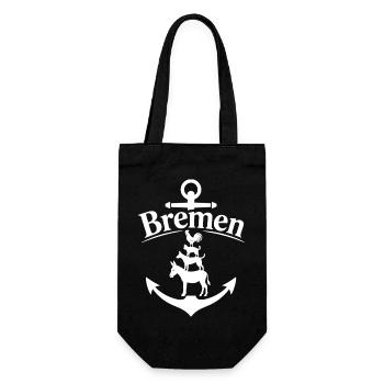 Bremen - Geschenkbeutel für Flaschen - Schwarz - Vorne