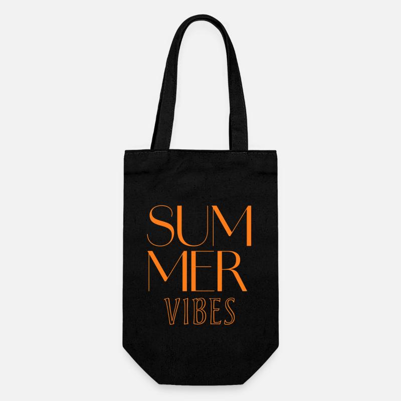 Sommer Vibes Typo Design - Geschenkbeutel für Flaschen - Schwarz