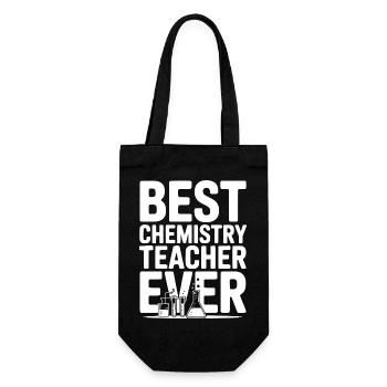 Bester Chemielehrer aller Zeiten - Geschenkbeutel für Flaschen - Schwarz - Vorne