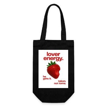 Lover Energy Strawberry Bite - Gift Bag for Bottles - black - Front