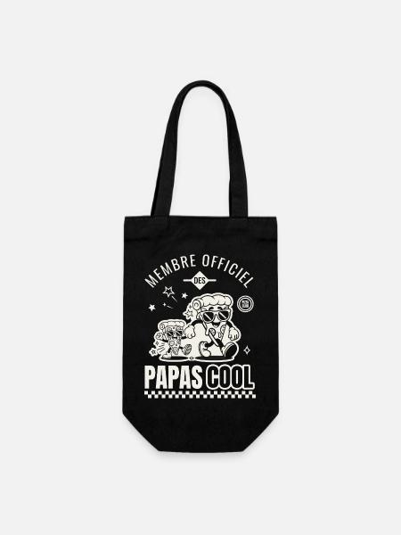 Papa cool club pizza cadeau fête des pères - Sac à bouteille - noir