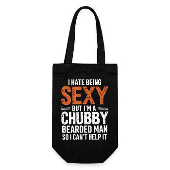 Homme à la barbe potelée qui dit Cadeau de chemise Mari - Sac à bouteille - noir - Devant