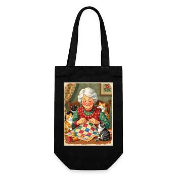 L’atelier de courtepointe pour chats de grand-mère - Sac à bouteille - noir - Devant