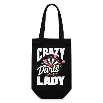Funny Darts Sayings Darts Gifts - Gift Bag for Bottles - black - Front