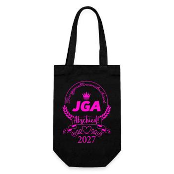 JGA Abschied 2027 Pink Crown - Geschenkbeutel für Flaschen - Schwarz - Vorne