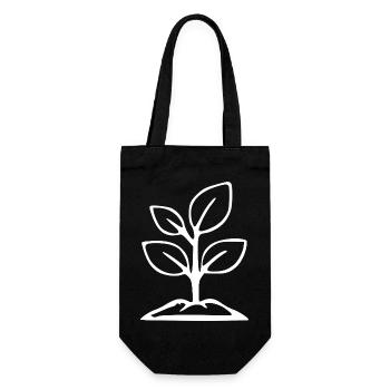 Garden Plant Gardener Gift - Gift Bag for Bottles - black - Front