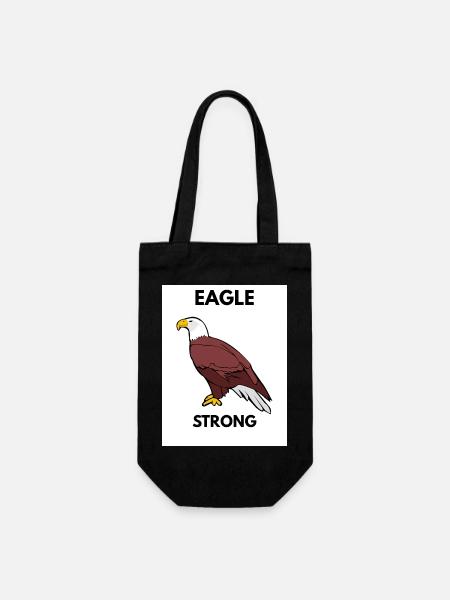 Eagle Strong Grafikthema - Geschenkbeutel für Flaschen - Schwarz
