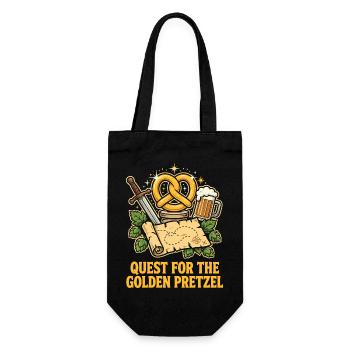 Quest For The Golden Pretzel - Geschenkbeutel für Flaschen - Schwarz - Vorne