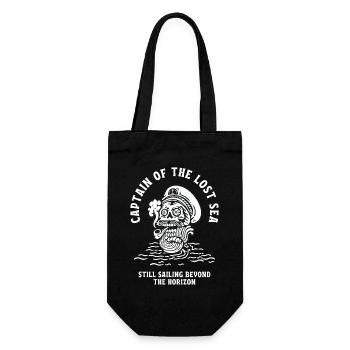 Captain Of The Lost Sea Pirat Skull Geschenk - Geschenkbeutel für Flaschen - Schwarz - Vorne