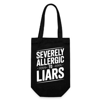 Severely Allergic To Liars - Gift Bag for Bottles - black - Front
