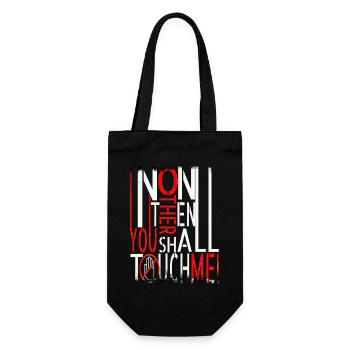 Saying "Non one other than you shall touch me" - Gift Bag for Bottles - black - Front