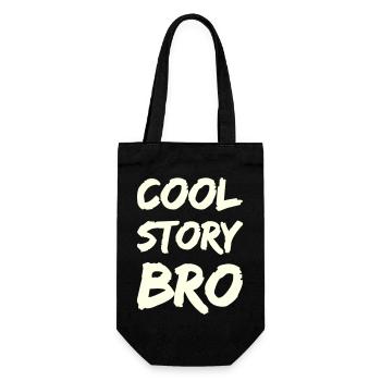 cool_story_bro- - Geschenkbeutel für Flaschen - Schwarz - Vorne