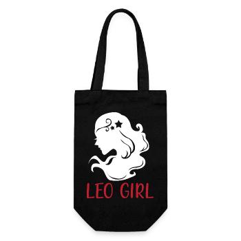 Zodiac sign Leo - Gift Bag for Bottles - black - Front