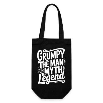Grumpy der Mann, der Mythos, die Legende. - Geschenkbeutel für Flaschen - Schwarz - Vorne