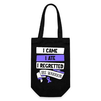 Reizdarm Humor - Ich aß und bereute - Geschenkbeutel für Flaschen - Schwarz - Vorne