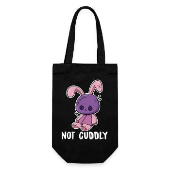 Not Cuddly – Voodoopuppe als Plüschhase - Geschenkbeutel für Flaschen - Schwarz - Vorne