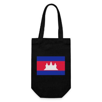 Flag of Cambodia - Gift Bag for Bottles - black - Front