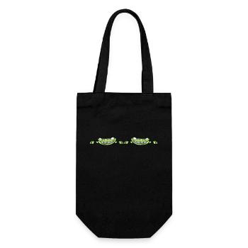 2 friends team couple duo hide frame text - Gift Bag for Bottles - black - Front