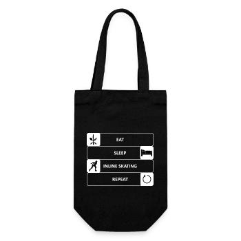 Manger, dormir, faire du roller, répéter - Sac à bouteille - noir - Devant