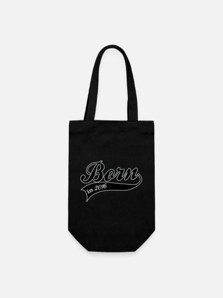 born in 2016 - Gift Bag for Bottles - black