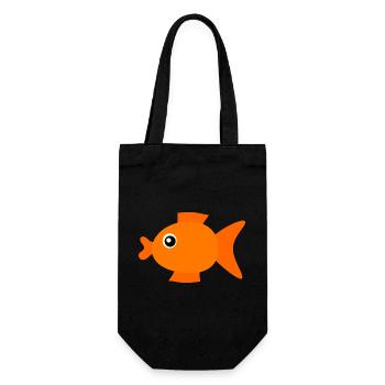 Poisson chemise poisson motif,Cadeau de vêtements de pêche - Sac à bouteille - noir - Devant