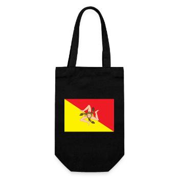 sticker flag of Sicily sticker flag Sicily flag - Gift Bag for Bottles - black - Front
