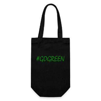 Go green - Gift Bag for Bottles - black - Front