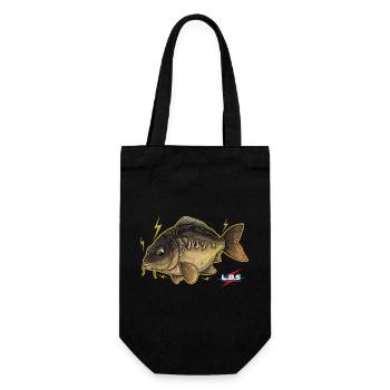 Aquatic cartoon electric fish - Gift Bag for Bottles - black - Front