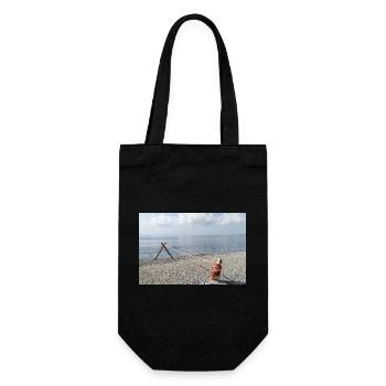 Marine Rope on the Sea - Gift Bag for Bottles - black - Front
