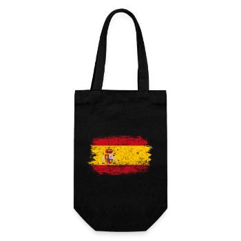 Spain Flag Brushstroke Emblem - Gift Bag for Bottles - black - Front