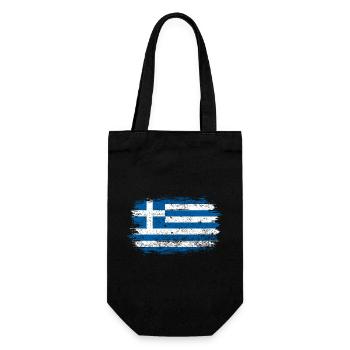 Brushed Greek Flag - Gift Bag for Bottles - black - Front